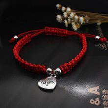 Free size red lucky jewelry silver charm grandma mom bracelet handmade jewe
