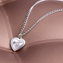 Grandma Heart Mom Snow Chain Pendant Necklace Family Women Men Jewelry Char