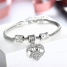 2017 New Best Gift Heart Love MIMI Charm Bracelet for Women Crystal Mom Bra