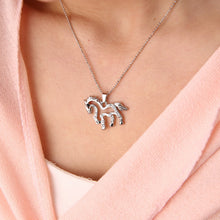 Fashion jewelry Silver plated Running Horse Necklace Pendant Necklace for w