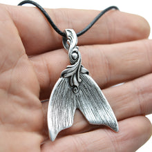 1pcs Vintage Silver Spoon Jewelry Pendant Mermaid Tail Necklace For Mom Gra