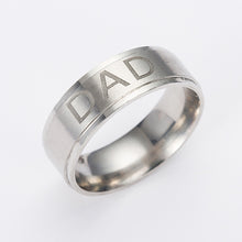 'LOVE YOU DAD' Titanium Carving Ring Women's Ring Mother's Day Gift for Mom