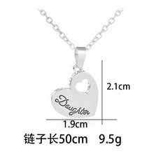 Mother Daughter Necklaces beautiful font necklace mom hollow heart to heart