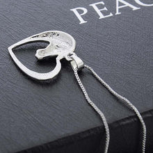 2 Pcs Fashion New Jewelry Plated White Horse In Heart Necklace Pendant Neck