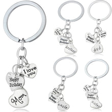 Love Heart Mom Dad Aunt Grandma Sister Keyring Happy Birthday Gifts Family