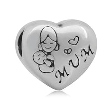 5pcs Factory Clearance Sale Never Fade Stainless Steel Big Hole Heart Beads