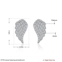GAGAFEEL Pure 925 Silver Angel Wings Stud Earrings For Women Full CZ Cryata