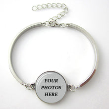 DIY Bangle Handmade Personalized Custom Silver Plated Bracelet Photo of You