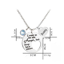 I Used To Be His/Her Angel Now He's/She's Mine Dad/Mom Birth Stone Memorial