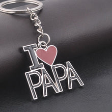 Red Heart PAPA MOM Key Chains Ring Family Gifts For Dad Mom Keychain Mother