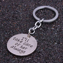 XIAOJINGLING "I Will Take Care of Her Always" Bride Mom Gift Round Pendant