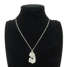 GLOWCAT Q7A14 Silver Alloy Women Jewelry Holy Mother Mom Baby Pendant Short