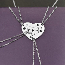 Four Piece Puzzle Heart Pendant Necklaces Best Friend  Mom&Daughter Puzzle