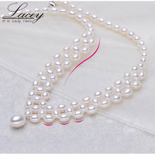 Freshwater bridal natural multilayer Choker double pearl necklace women,whi
