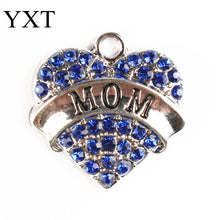 Pink White Blue Red Arrival Love Heart Crystal Charms Pendant For DIY Neckl