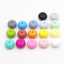100pc Abacus Beads Silicone Beads DIY Teething Necklace Safe Rubber Teether