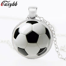 SOCCER BALL PENDANT Soccer Mom Jewelry Football Pendant Black White Gift fo