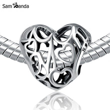 Sam Panda Authentic 100% 925 Sterling Silver Bead Openwork Mom Love Beads F