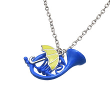 New How I Met Your Mother Umbrella Yellow Blue French Horn Pendant Necklace