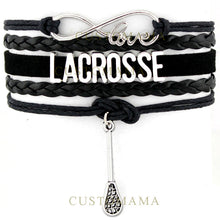 (10 PCS/Lot) Infinity Love Lacrosse Mom Wrap Bracelets For Women Men Lacros