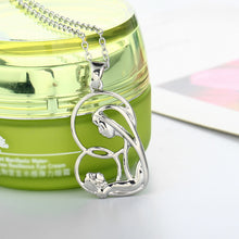 LASPERAL Silver Color Mother Daughter Necklace Silver Charm Mom Necklaces &