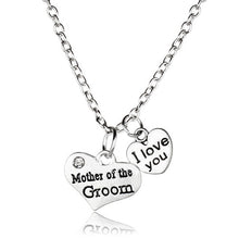 Mother Of The Groom Heart Gifts Family Mom Pendant Necklace Silver Chain Ne