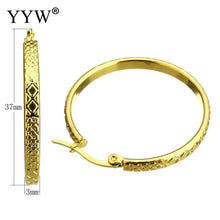 YYW Wholesale Price Punk Women Mom Wedding Gold color Stainless Steel Hoop