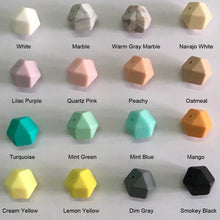 5pcs/lot 17mm Silicone Hexagon Beads BPA Free 100% Food Grade Silicone Loos