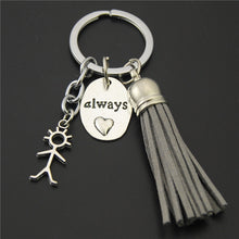 1PC Red Tassel pendant Super Mom key chains mother'day Key Ring Fit Key Car
