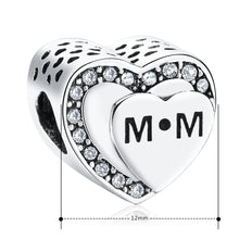 V.YA MoM Beads Charms fit for Pandora Bracelet Necklace Women's DIY Bead fo