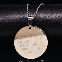 2017 Family Boy Necklace Choker For Women Mom Dad Collar Stainless Steel Ch