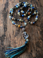 Luxury Drusy Necklace Natural Mixed Stones Gilded Druzy Colorful Tassel Nec