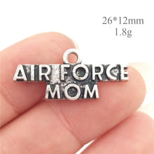 BULK 30pcs Zinc Alloy Metal Letters Air Force Mom Charms Antique Silver Ton