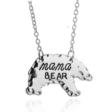 QIHE JEWELRY Gold Silver Tone Personalized Mama Bear Necklace Mother Bear M