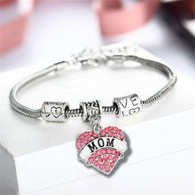 3 Colors Fashion DIY Handmade Jewelry Mom Letter Full Rhinestones Heart Pen