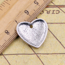 10pcs Charms heart mom children 21*20mm Tibetan Silver Plated Pendants Anti