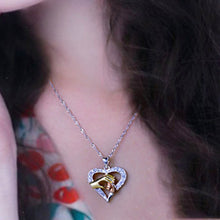Mother And Child Pendant Gift For Mom Golden Hand in hand Heart Love Pendan