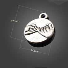 High quality 20 PCS/Lot 14.4mm*17.6mm antique silver small round hand by ha
