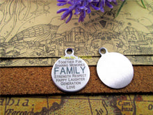 10pcs  stainless steel charms "BFF/BRIDE//DO/FAMILY/MIMI/NEW ORLEANS/WIZARD