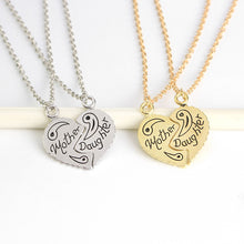 2pcs / set Broken Love "mother & daughter" Necklace Letter Pendant Mother's