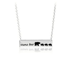 Mama Bear Necklaces Pendants Chain Silver Simple Necklace For Mother Mom Gi