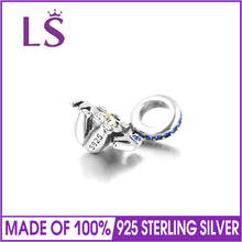 LS Teddy Bear Mom Dangle Charms 100% 925 Sterling Silver Charm Beads Fit Eu
