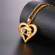 Collare Mother And Child Hands Pendant Mom Hold Baby's Hand Gold/Silver Col
