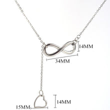APL Fashion Heart Pendant Infinity Necklace Pendant For Mom Sister,Stainles