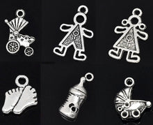 30PCs Baby Figure Series Pendant Cute Charms For Jewelry Love Gift For Moms
