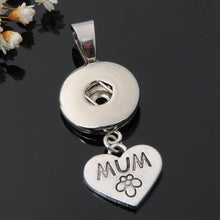 Fashion XL5001 5009 Charming Hearts Love MOM Metal snap Pendant necklace 50