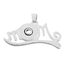 LASPERAL 1PC Snap Pendant Fit Snap Mini Button Letter MOM Hollow 2.7x3.9cm