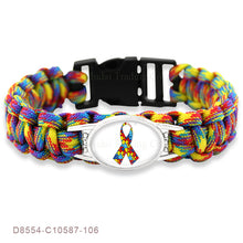 Custom Faith Hope Love Autism Dad Mom Awareness Ribbon Puzzle Paracord Surv