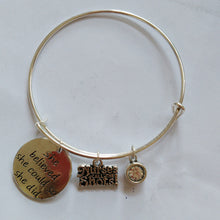 65mm She believed she could so she did charm,Nurses Shots ! bracelet bangle