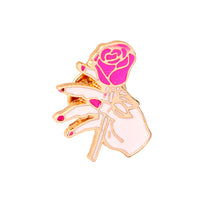 6 Pcs/set Pink Enamel Pins Set Badge For Clothes Colorful Cartoon Brooches